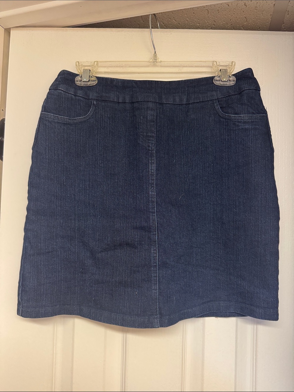 Classic Dark Blue Denim Skort by Slim Sation  size 8P